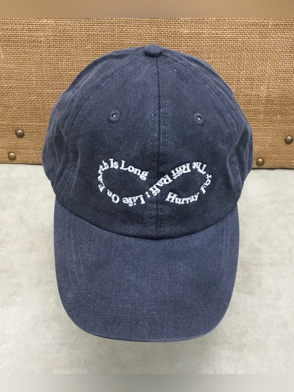 Gray ADAMS Headwear Baseball Cap with White Infinity Script - M318